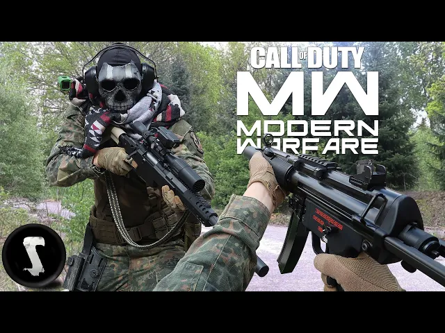 modern warfare in real life!(2v2 gunfight airsoft